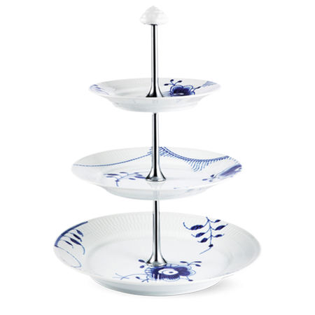 Этажерка - 3 уровня Blue Fluted Mega