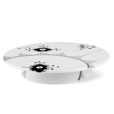 Блюдо на ножке Black Fluted Mega