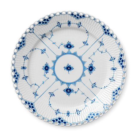 Blue Fluted Full Lace